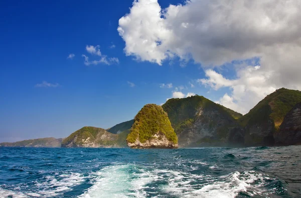 stock image Mountains in ocean. Indonesia. Bali