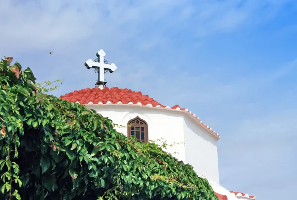 希腊罗得岛，林多斯-希腊东正教教堂 — 图库照片