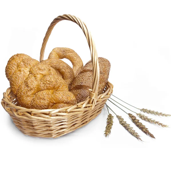 stock image Basket with bread