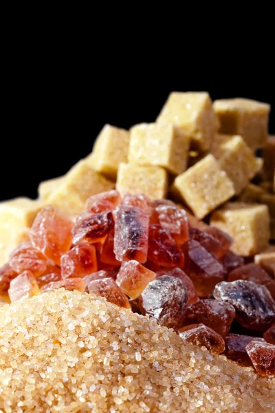 Granulated sugar, sugar not refined, sugar candy — Stock Photo, Image