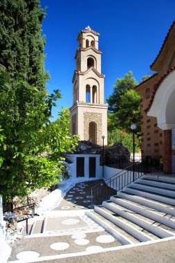 Yunanistan. Rhodes. Kutsal nektary bir adamın Manastırı