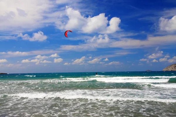 Řecko. Rhodos. Prasonisi. windsurfing resort — Stock fotografie