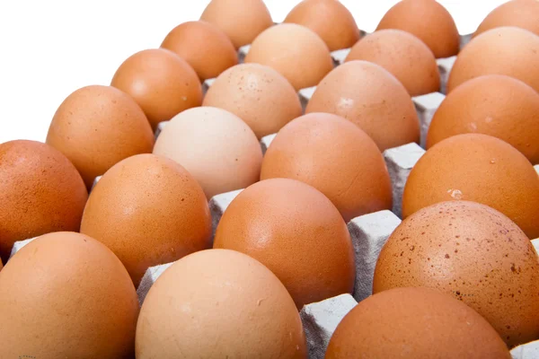 Αυγά σε λευκό φόντο — Φωτογραφία Αρχείου