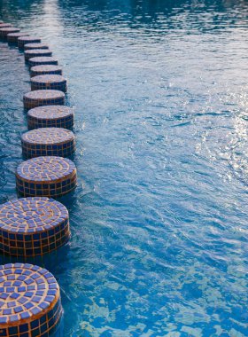 Beautiful water surface in pool