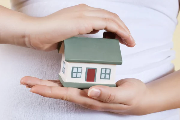 stock image Home in human hands