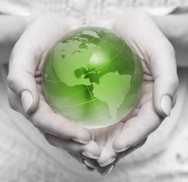 Take care about green planet clipart