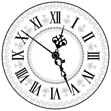 Antique clock clipart