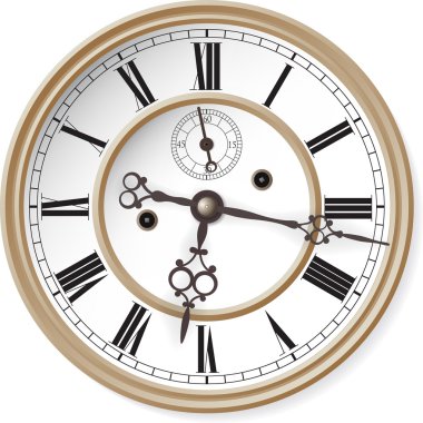 Antique clock. clipart