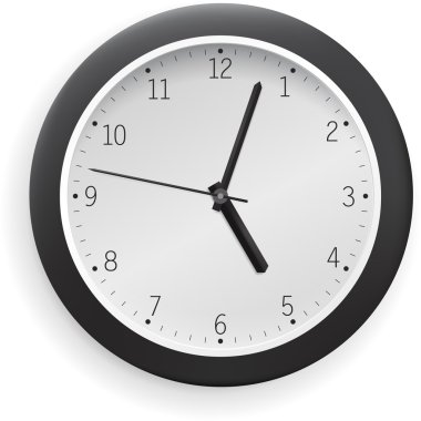 Black clock clipart