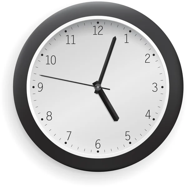 Horloge noire — Image vectorielle