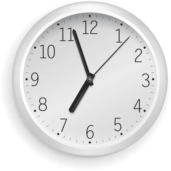 Reloj blanco — Vector de stock