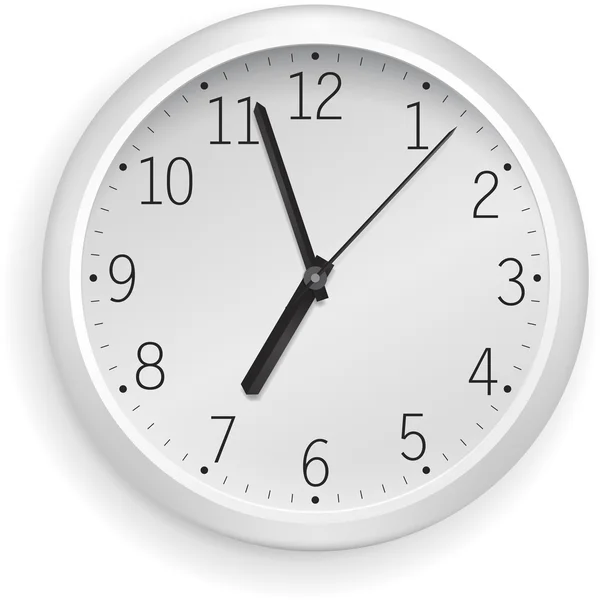 White clock — Stock Vector