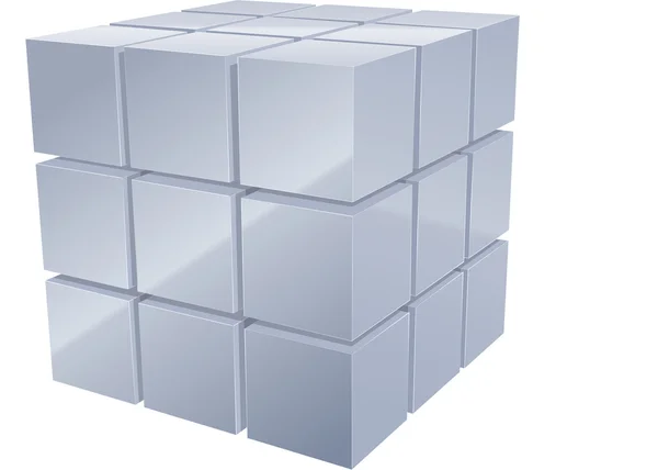 Cubo 3d — Vector de stock