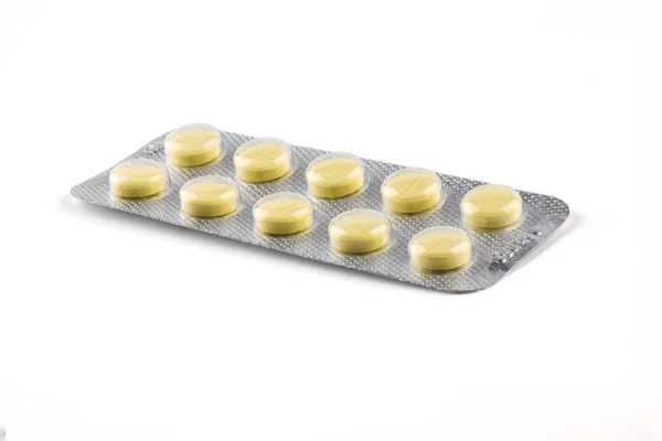 Sárga tabletta — Stock Fotó