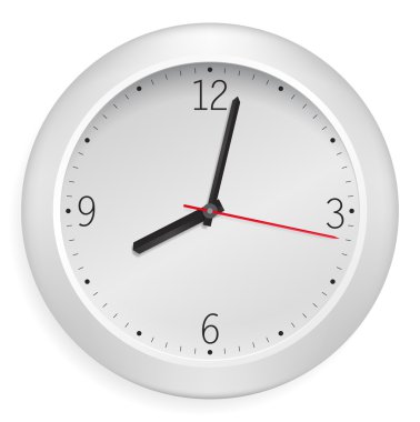 White clock clipart