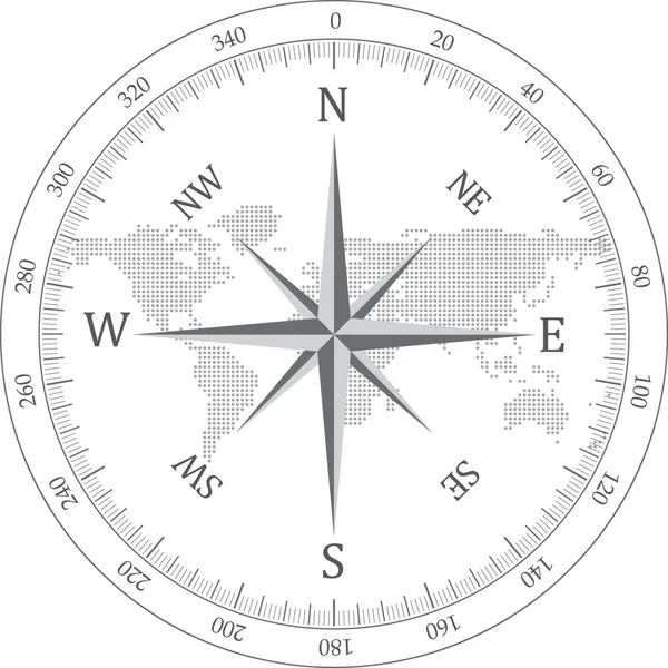 Svart kompass — Stock vektor