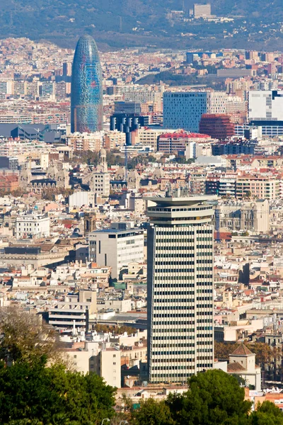 Vue aérienne de Barcelone depuis Montjuic — Photo