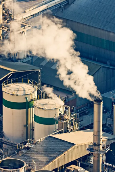 stock image Factory with smoke