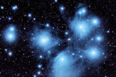 The Pleiades open cluster clipart