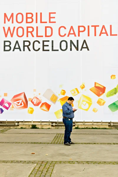 BARCELONA, SPAIN - February 25: The GSMA Mobile World Congress i — Stock Photo, Image