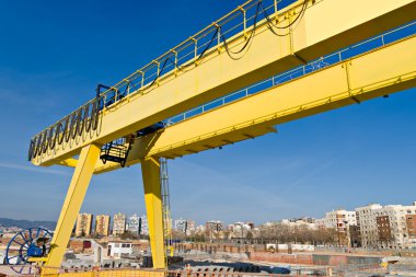 Yellow Gantry Crane clipart