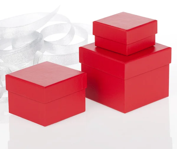 Red present boxes — Stock Photo, Image