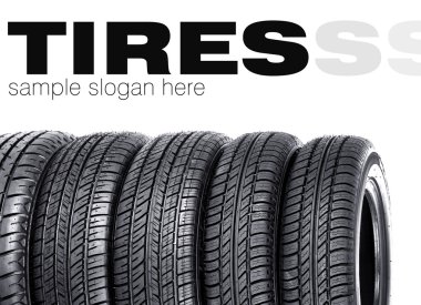 Tires on the white clipart