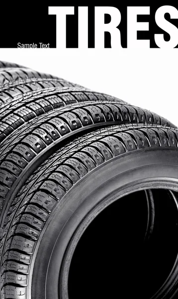 Tires on the white — Stock Photo, Image