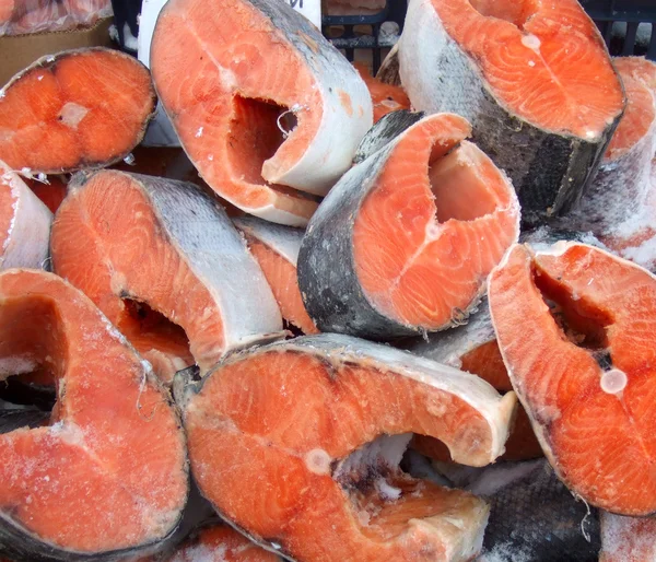 Steki rybne czerwony — Zdjęcie stockowe
