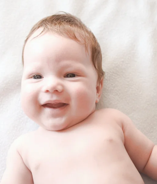微笑的婴儿 — 图库照片