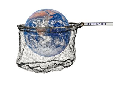 World in the net as a symbol of internet clipart