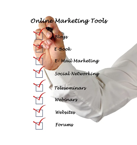 Online marknadsföring verktyg — Stockfoto