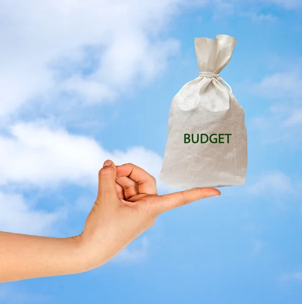 Сумка с бюджетом — стоковое фото