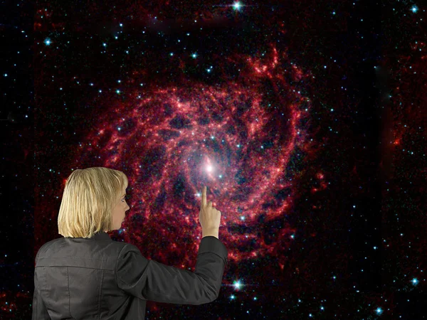 Apontando para a nossa galáxia. Elementos desta imagem fornecidos pela NASA — Fotografia de Stock