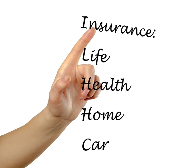 Insurance list — Stock Photo, Image