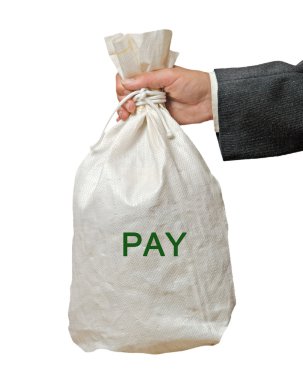 Bag with pay clipart