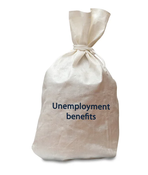 Bag with unemployment benefit — Stock Photo, Image