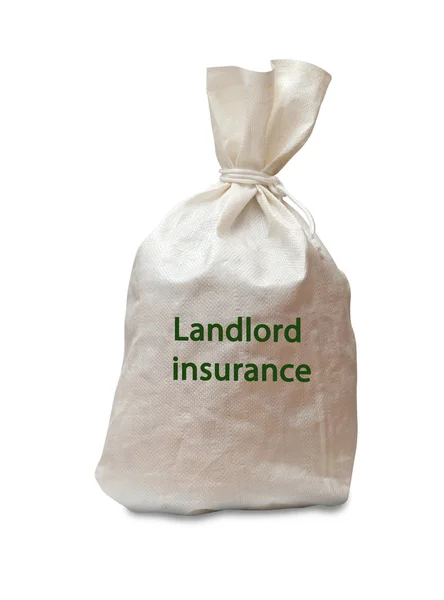 Bag with landlord insurance — Stock Photo, Image