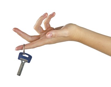 Hand with key clipart