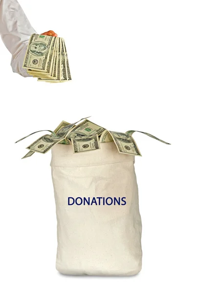 Bolsa de donaciones — Foto de Stock