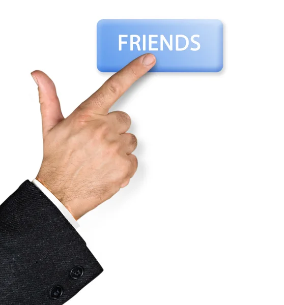 Friends button — Stock Photo, Image