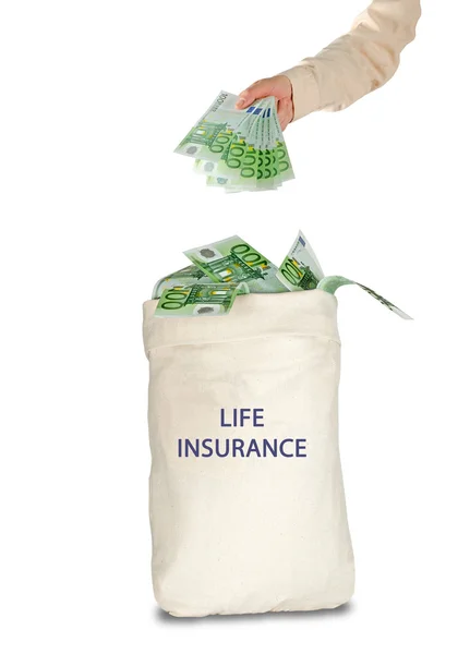 生命保険を持つバッグします。 — ストック写真