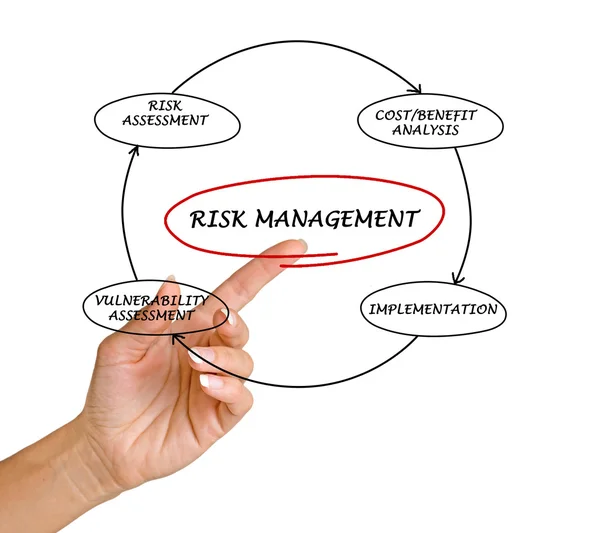 Diagram of risk management — Stock Photo, Image