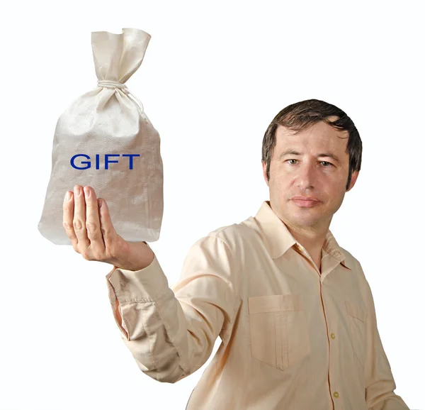 Taška s dárkem — Stock fotografie