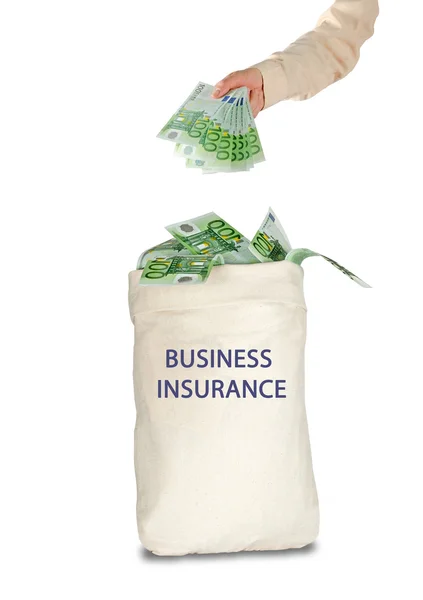 Tašky s podnikání pojištění — Stock fotografie