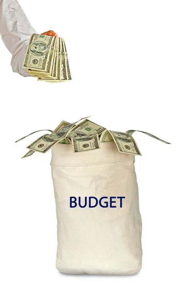 Taška s rozpočtem — Stock fotografie