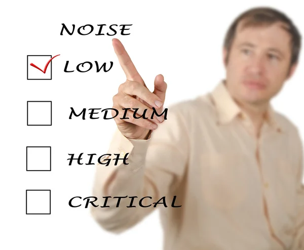 Checklist of noise level — Stock Photo, Image