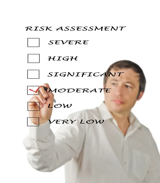 Utvärdering av risknivån — Stockfoto