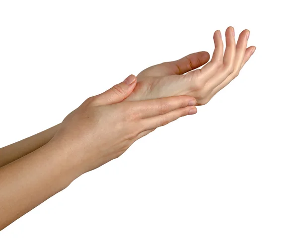 Vrouwelijke gebaren-handen — Stockfoto