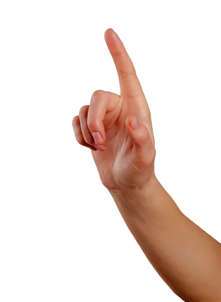 Hand pointing up — Stock Photo, Image